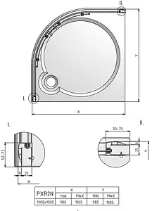 Душевое ограждение 1000x1000мм прозрачное стекло Roltechnik Proxima Line PXR2N_2000 532-100R55N-00-02 Душевое ограждение 1000x1000мм прозрачное стекло Roltechnik Proxima Line PXR2N_2000 532-100R55N-00-02, 2