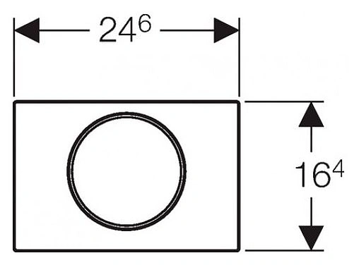 Клавиша смыва для унитаза Geberit Sigma 10 115.758.KK.5 кнопка/белый глянцевый, кольцо/золото