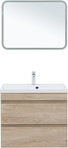 Тумба под умывальник подвесная Aquanet Нота New 75 дуб светлый 00334198