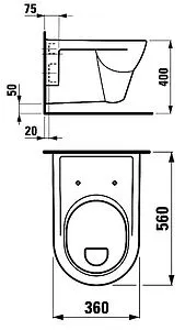Унитаз подвесной Laufen Pro белый 8.2095.1.000.000.1, 2