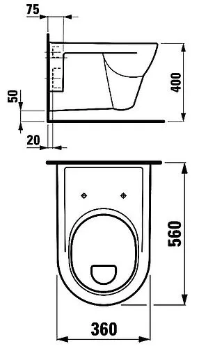 Унитаз подвесной Laufen Pro белый 8.2095.1.000.000.1