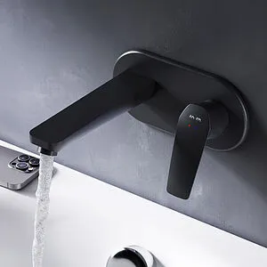 Смеситель для раковины из стены Am.Pm Gem чёрный матовый F90A72222 Смеситель для раковины из стены Am.Pm Gem чёрный матовый F90A72222, 4