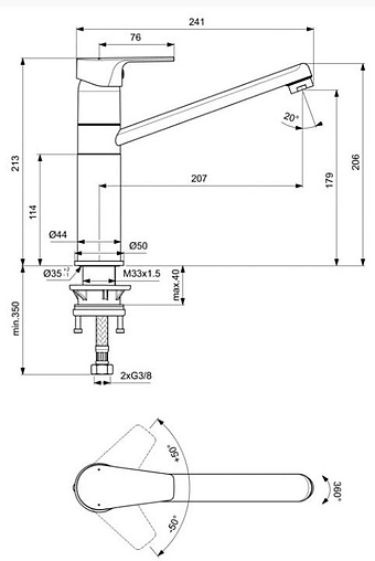 Смеситель для кухни Ideal Standard Cerafine D хром BC495AA
