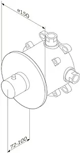 Термостат для 1 потребителя Am.Pm Like хром F8075500 Термостат для 1 потребителя Am.Pm Like хром F8075500, 2