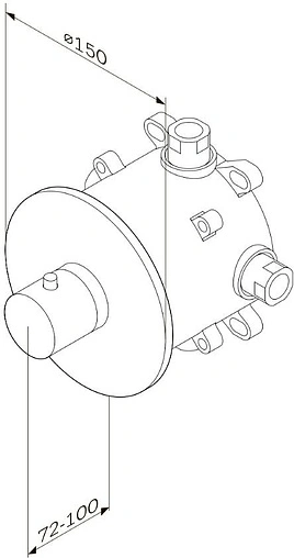 Термостат для 1 потребителя Am.Pm Like хром F8075500