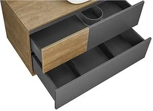 Тумба-умывальник подвесная Aquaton Терра 85 дуб кантри/антрацит 1A2472K5TEKA0, 4