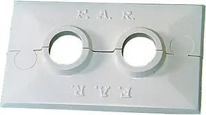 Двойная розетка 35мм d=16мм Far белый FV 6150 16 Двойная розетка 35мм d=16мм Far белый FV 6150 16, 1