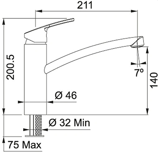 Смеситель для кухни Franke Smart хром 115.0391.460 Смеситель для кухни Franke Smart хром 115.0391.460