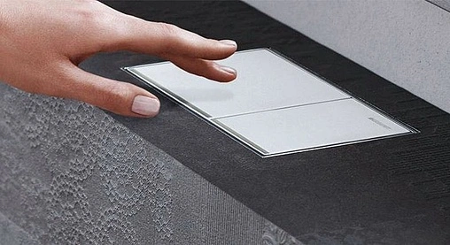 Клавиша смыва для унитаза Geberit Sigma 60 115.640.SI.1 стекло/белый, рамка/хром глянцевый