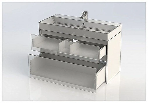 Тумба под умывальник Aquanet Бруклин 100 белый 00203961