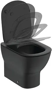 Унитаз приставной безободковый Ideal Standard Tesi AquaBlade Silk Black черный матовый T0077V3 Унитаз приставной безободковый Ideal Standard Tesi AquaBlade Silk Black черный матовый T0077V3, 4