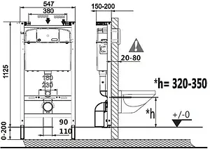 Комплект 4 в 1 Roca Dama Senso 893104680, 2