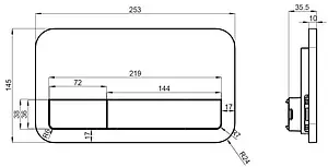 Клавиша смыва для унитаза Villeroy&Boch ViConnect 92249069 хром матовый, 2