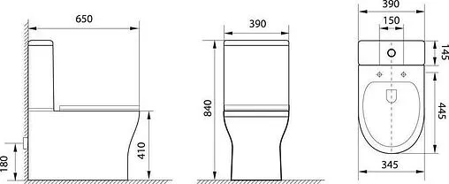 Унитаз-компакт безободковый Aquanet Roll-C Rimless белый Roll-C+Roll-C-1 Унитаз-компакт безободковый Aquanet Roll-C Rimless белый Roll-C+Roll-C-1