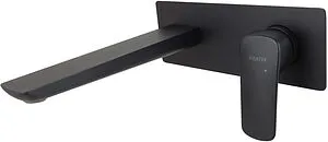 Смеситель для раковины из стены Aquatek Вега чёрный матовый AQ1013MB, 1