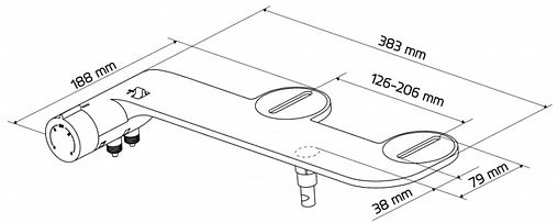 Приставка-биде для унитаза Damixa Option белый 215000000 Приставка-биде для унитаза Damixa Option белый 215000000