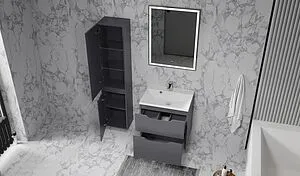 Тумба под умывальник подвесная Raval Wector 60 антрацит Wct.01.60/P/A/MD, 3