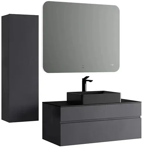 Тумба под умывальник подвесная Raval Decent 100 антрацит Dec.01.100/A/RL