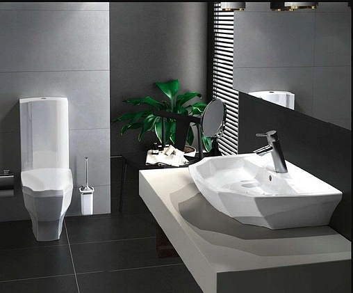 Унитаз-компакт с функцией биде Bien Fracture белый FRKK05601VP1W3000