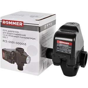 Реле давления с манометром и 3-х выводным штуцером Rommer KRS-7 RCS-0001-000053, 4