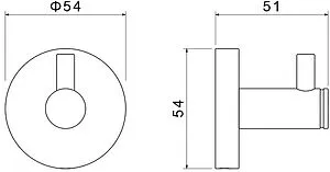 Крючок Aquatek Европа хром AQ4101CR Крючок Aquatek Европа хром AQ4101CR, 2