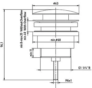 Выпуск автоматический для раковины E.C.A. хром 402129031EX Выпуск автоматический для раковины E.C.A. хром 402129031EX, 2