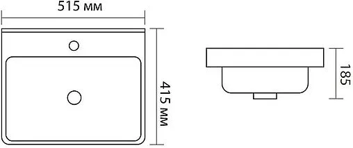 Раковина Aquanet Ирис 50 белый 00301802