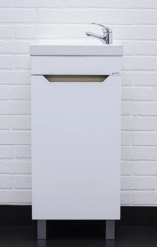 Тумба-умывальник напольный Айсберг Мечта 40 белый/дуб сонома DM2311T+4607152362107