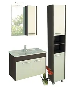 Шкаф-зеркало Comforty Барселона 60 белый/венге 00003124185CF Шкаф-зеркало Comforty Барселона 60 белый/венге 00003124185CF, 3