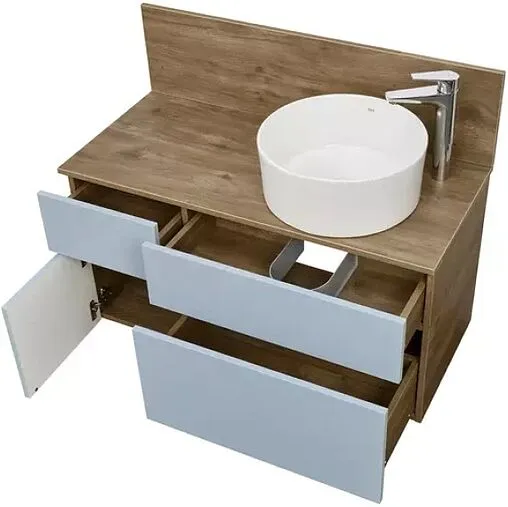 Тумба-умывальник подвесная Aquaton Мишель 100 фьорд/дуб рустикальный 1A2569K2MIDR0