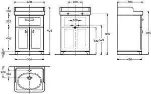 Тумба-умывальник напольная Kerama Marazzi Pompei 60 белый PO.N.60.1\WHT+PO.wb.60 Тумба-умывальник напольная Kerama Marazzi Pompei 60 белый PO.N.60.1\WHT+PO.wb.60, 2