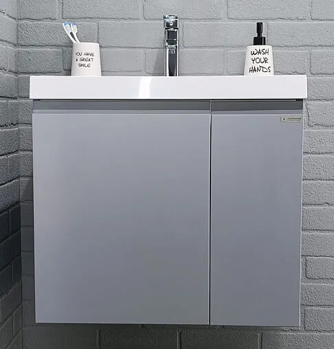 Тумба-умывальник подвесная Домино Graffo 60 светло-серый DGr2408T+4670142930044