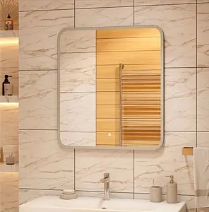 Зеркало с подсветкой Continent Glamour Led 68.5 белый ЗЛП42, 5