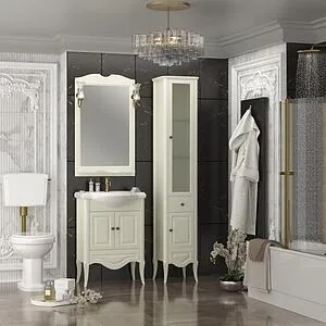 Шкаф-пенал напольный Opadiris Брунелла 38 R слоновая кость 00-00004352, 5