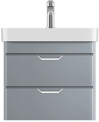 Тумба-умывальник подвесная ISVEA Fonte 57 серый 21SQS104058I+10SQ50057SV Тумба-умывальник подвесная ISVEA Fonte 57 серый 21SQS104058I+10SQ50057SV