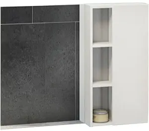 Шкаф-зеркало Comforty Милан 90 R белый 00004137130CF Шкаф-зеркало Comforty Милан 90 R белый 00004137130CF, 1