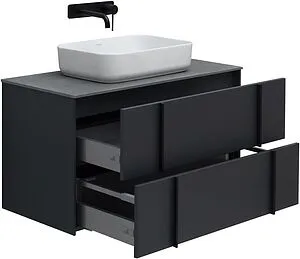 Тумба-умывальник подвесная Allen Brau Reality 90 антрацит 1.32006.AM+, 5