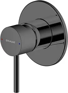 Смеситель для душа скрытого монтажа Bravat Arc чёрный матовый PB86061BW-A1-ENG Смеситель для душа скрытого монтажа Bravat Arc чёрный матовый PB86061BW-A1-ENG, 1