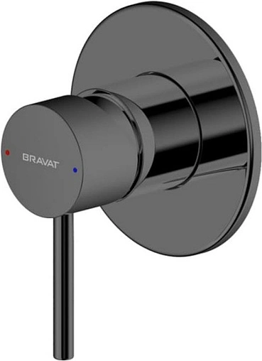 Смеситель для душа скрытого монтажа Bravat Arc чёрный матовый PB86061BW-A1-ENG