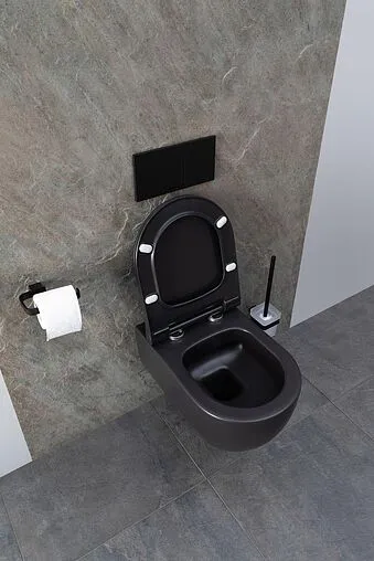 Унитаз подвесной безободковый Allen Brau Priority черный матовый 4.31001.31