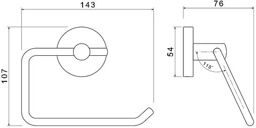 Держатель туалетной бумаги Aquatek Оберон чёрный матовый AQ4218MB