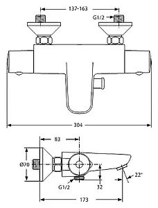 Термостат для ванны Vidima V-Style хром A6194AA Термостат для ванны Vidima V-Style хром A6194AA, 2