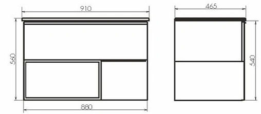 Тумба-умывальник подвесная Comforty Франкфурт 90 дуб шоколадно-коричневый/чёрный 00004150657CF