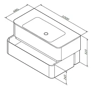 Тумба под умывальник подвесная Am.Pm Sensation 100 орех M30FHX1002NF Тумба под умывальник подвесная Am.Pm Sensation 100 орех M30FHX1002NF, 2