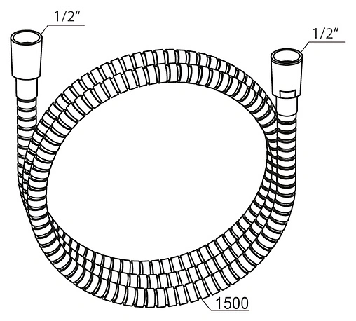Шланг для душа Ravak 915.00 150см хром X07P340