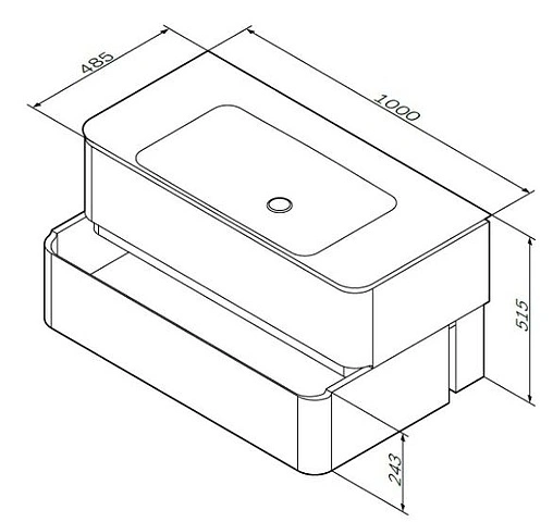 Тумба под умывальник подвесная Am.Pm Sensation 100 орех M30FHX1002NF Тумба под умывальник подвесная Am.Pm Sensation 100 орех M30FHX1002NF