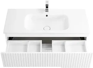 Тумба-умывальник подвесная Cezares Duet 80 Bianco Lucido DUET-800-2C-SO-BL+CZR-NAT-80-LVB, 5