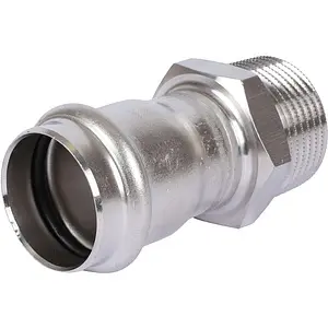 Муфта пресс переходная 28мм x 1"н Sanha NiroSan 9243G 69243G281 Муфта пресс переходная 28мм x 1"н Sanha NiroSan 9243G 69243G281, 1