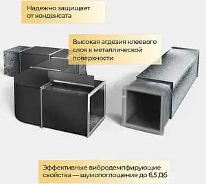 Теплоизоляция рулонная фольгированная 1000x15мм x 7м черная Energoflex Black Star Duct AL EFXR1517BSDUCAL, 4