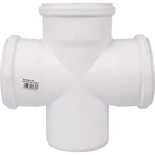 Крестовина одноплоскостная внутренняя бесшумная D=110x110x110мм Угол 87° Rehau Raupiano Plus 11215541001